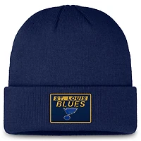Men's Fanatics Navy St. Louis Blues Authentic Pro Cuffed Knit Hat