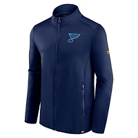 Veste entièrement zippée Fanatics Navy St. Louis Blues Authentic Pro pour hommes