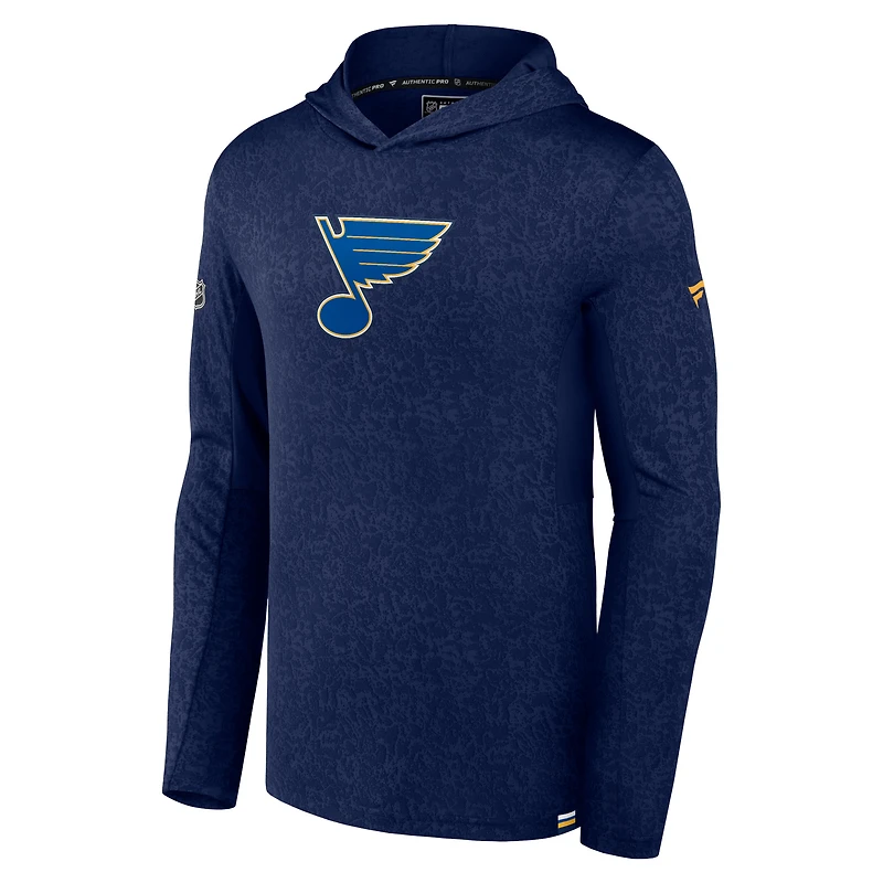 Sweat à capuche léger Fanatics Navy St. Louis Blues Authentic Pro pour hommes