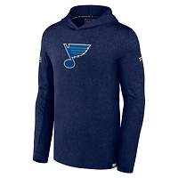 Sweat à capuche léger Fanatics Navy St. Louis Blues Authentic Pro pour hommes