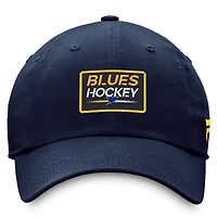 Casquette réglable Fanatics Navy St. Louis Blues Authentic Pro Prime pour hommes