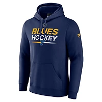 Sweat à capuche Fanatics Navy St. Louis Blues Authentic Pro pour hommes