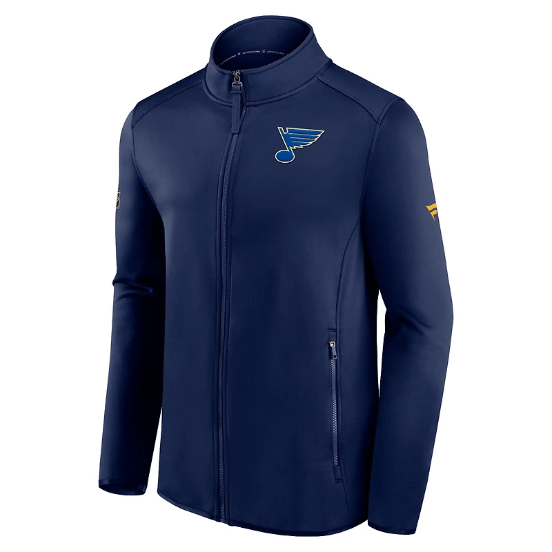 Veste polaire entièrement zippée Fanatics St. Louis Blues Authentic Pro Rink pour hommes