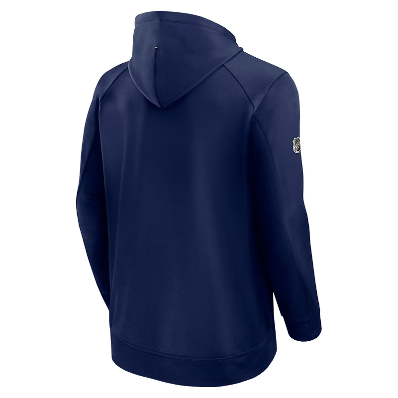 Sweat à capuche en polaire Authentic Pro Rink pour homme de la marque Fanatics Blues St. Louis