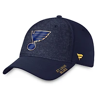 Casquette authentique Pro Rink Flex bleu marine des Blues de St. Louis Fanatics pour homme