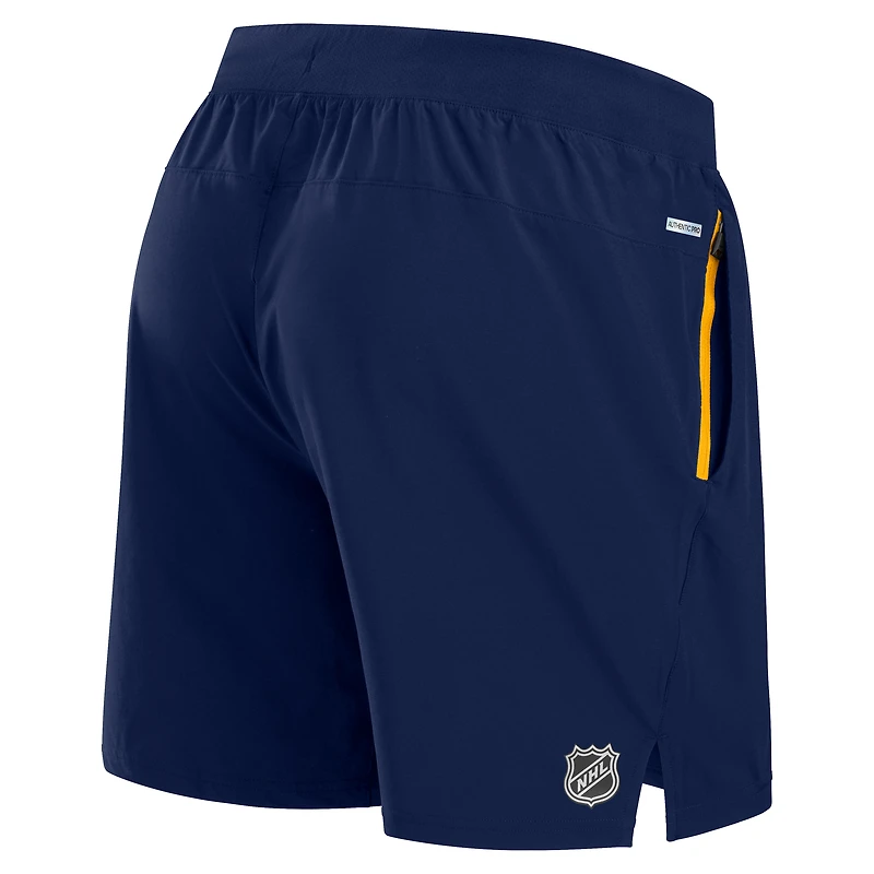 Short de performance authentique Pro Rink bleu marine pour homme des Blues Saint-Louis