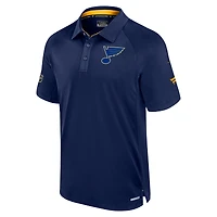 Men's Fanatics  Navy St. Louis Blues Authentic Pro Rink Raglan Polo