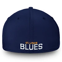 Casquette Fanatics pour homme avec logo principal Flex bleu marine St. Louis Blues