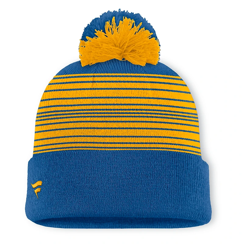 Bonnet en tricot à revers et pompon Fundamental Spirit des Blues de Saint-Louis pour homme, bleu marine, Fanatics