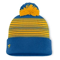 Bonnet en tricot à revers et pompon Fundamental Spirit des Blues de Saint-Louis pour homme, bleu marine, Fanatics