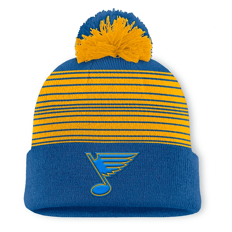 Men's Fanatics Navy St. Louis Blues Fundamental Spirit Cuffed Pom Knit Hat