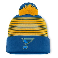 Men's Fanatics  Navy St. Louis Blues Fundamental Spirit Cuffed Pom Knit Hat