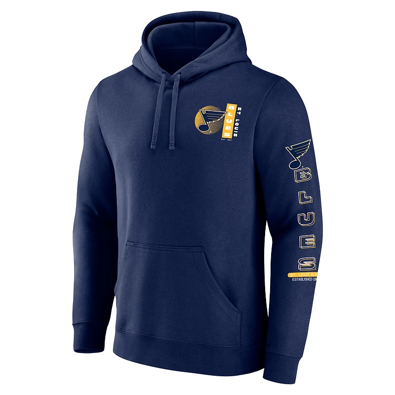 Sweat à capuche Fanatics Navy St. Louis Blues Revolution pour hommes
