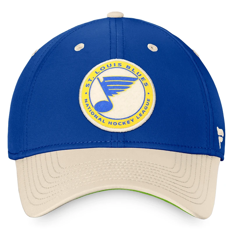 Casquette rétro flexible True Classics Royal/Kaki St. Louis Blues Fanatics pour hommes
