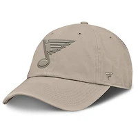 Casquette ajustable Fanatics Tan Authentic Pro Road des Blues de Saint-Louis pour homme