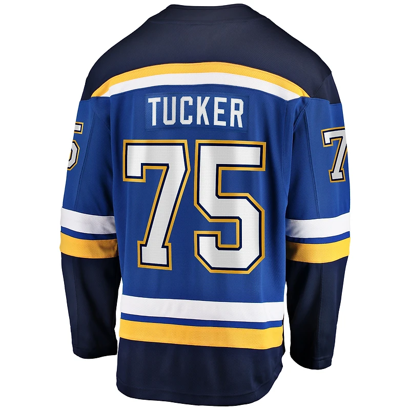 Fanatics pour hommes Tyler Tucker bleu St. Louis Blues Home Premier Breakaway Player - Maillot