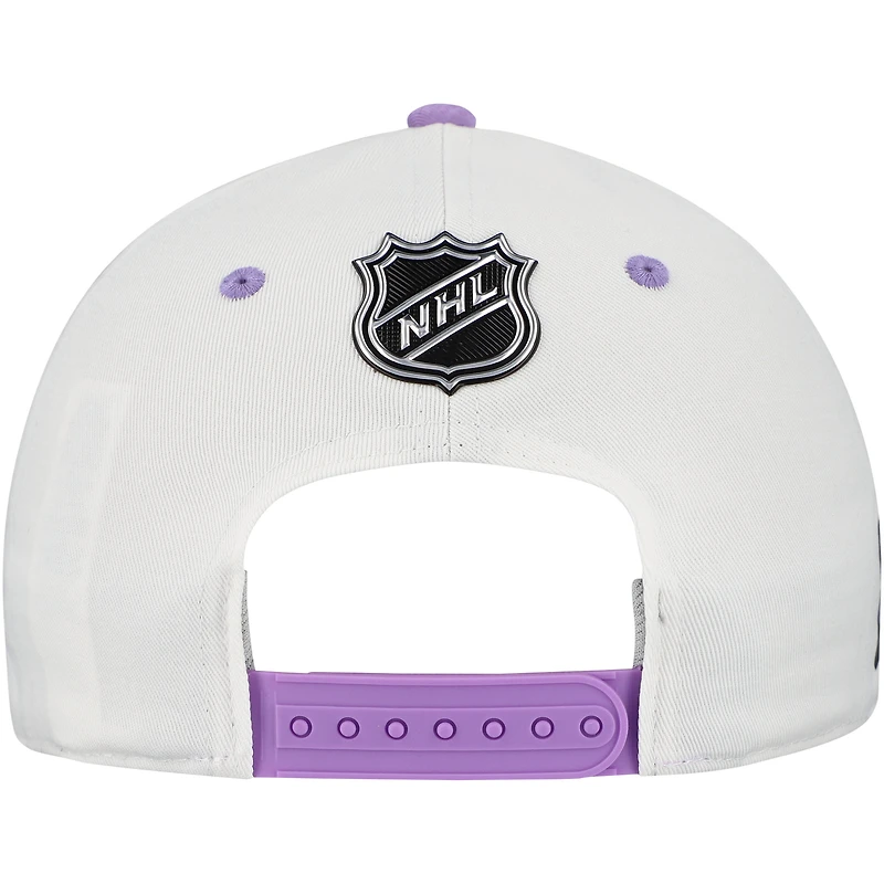 Casquette ajustable pour homme Fanatics St. Louis Blues Authentic Pro Hockey Fights Cancer blanche/lavande