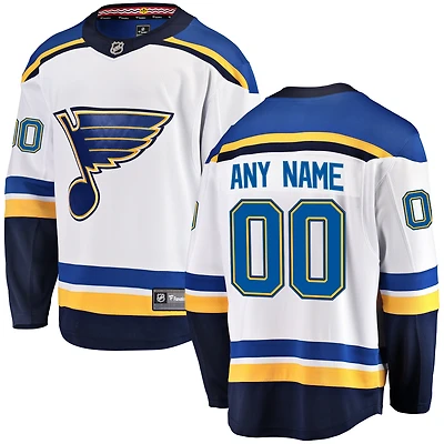 Men's Fanatics White St. Louis Blues Breakaway - Custom Jersey