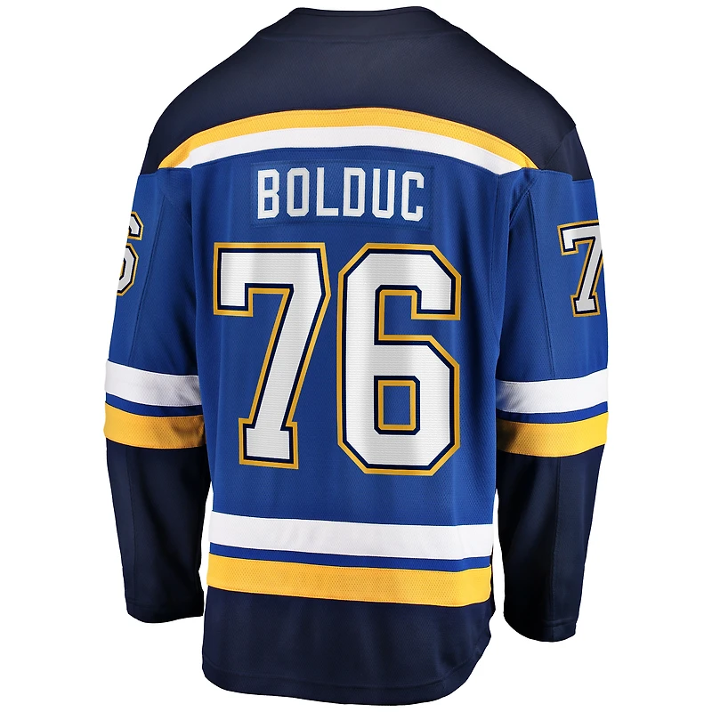 Men's Fanatics Zack Bolduc Blue St. Louis Blues Home Premier Breakaway Player Jersey