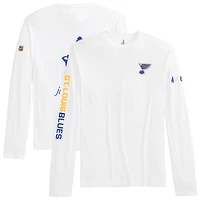T-shirt à manches longues Adam des Blues de St. Louis pour homme Johnnie-O White