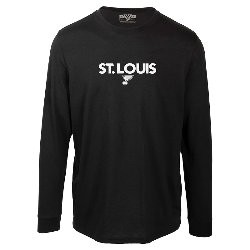 Men's Levelwear  Black St. Louis Blues Oscar City Capsule Long Sleeve T-Shirt