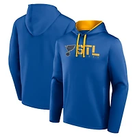 Sweat à capuche bleu athlétique avec logo pour homme des Blues de Saint-Louis