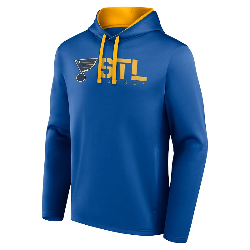 Sweat à capuche bleu athlétique avec logo pour homme des Blues de Saint-Louis