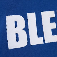 Sweat à capuche bleu Mitchell & Ness pour homme avec slogan de l'entraîneur-chef des St. Louis Blues
