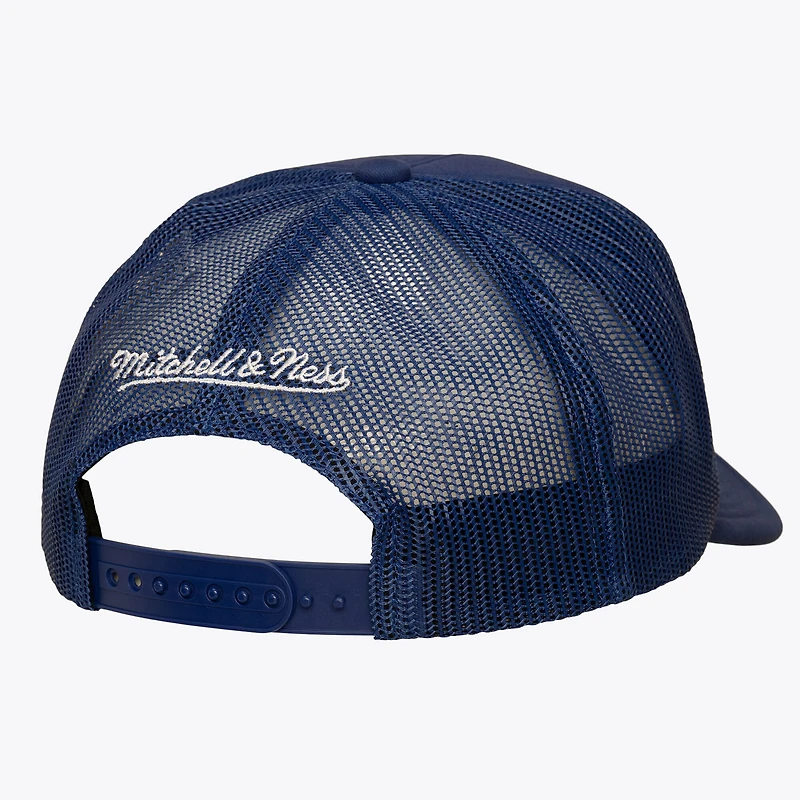 Casquette trucker ajustable Mitchell & Ness bleue pour homme, modèle St. Louis Blues Head Coach