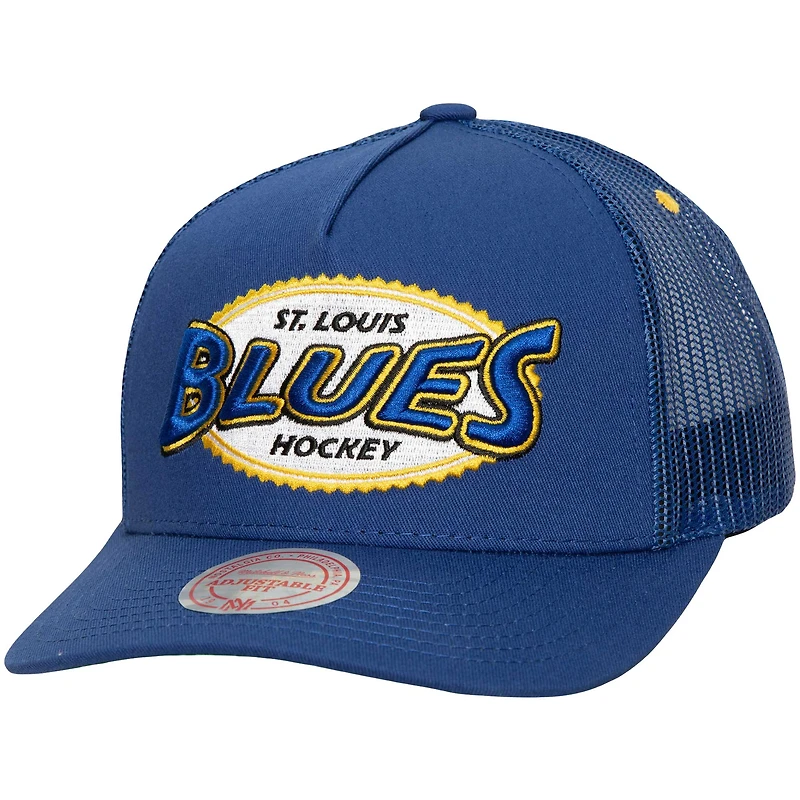 Casquette Snapback St. Louis Blues Team Seal de Mitchell & Ness pour homme, bleu