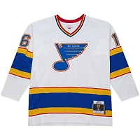 Men's Mitchell & Ness Brett Hull White St. Louis Blues 1990-91 Power Play Jersey