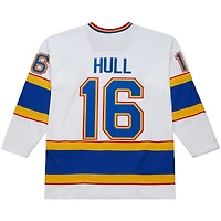 Men's Mitchell & Ness Brett Hull White St. Louis Blues 1990-91 Power Play Jersey