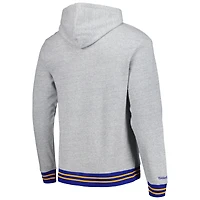 Men's Mitchell & Ness  Heather Gray St. Louis Blues Classic French Terry Pullover Hoodie