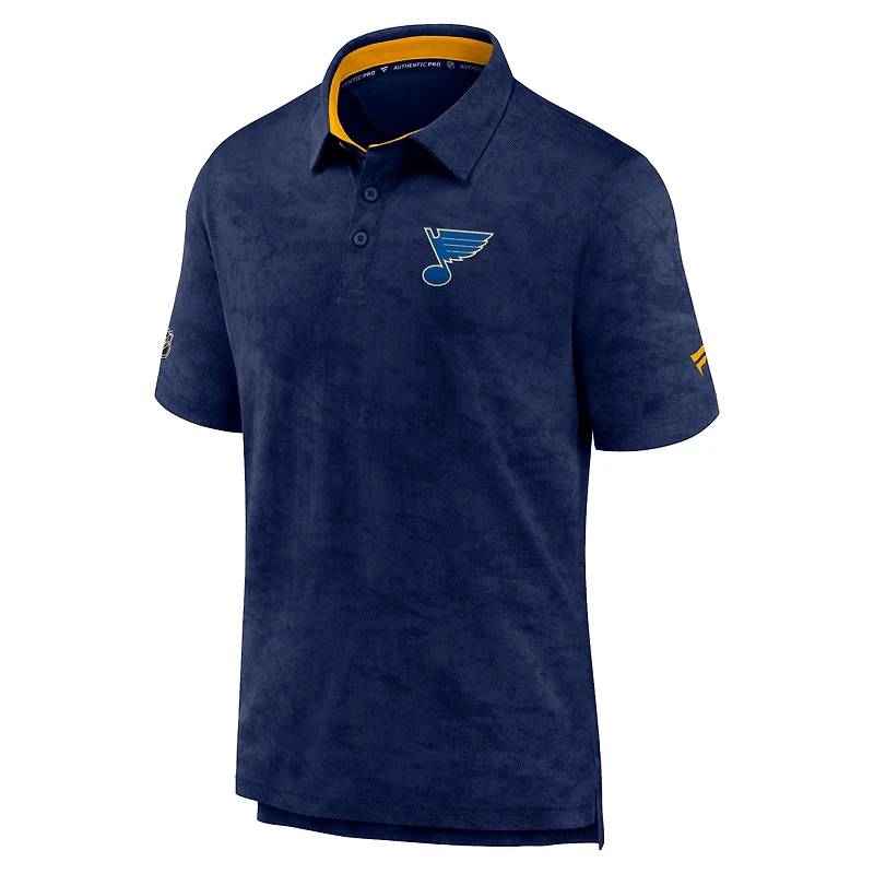 Men's Navy St. Louis Blues Authentic Pro Rink Polo
