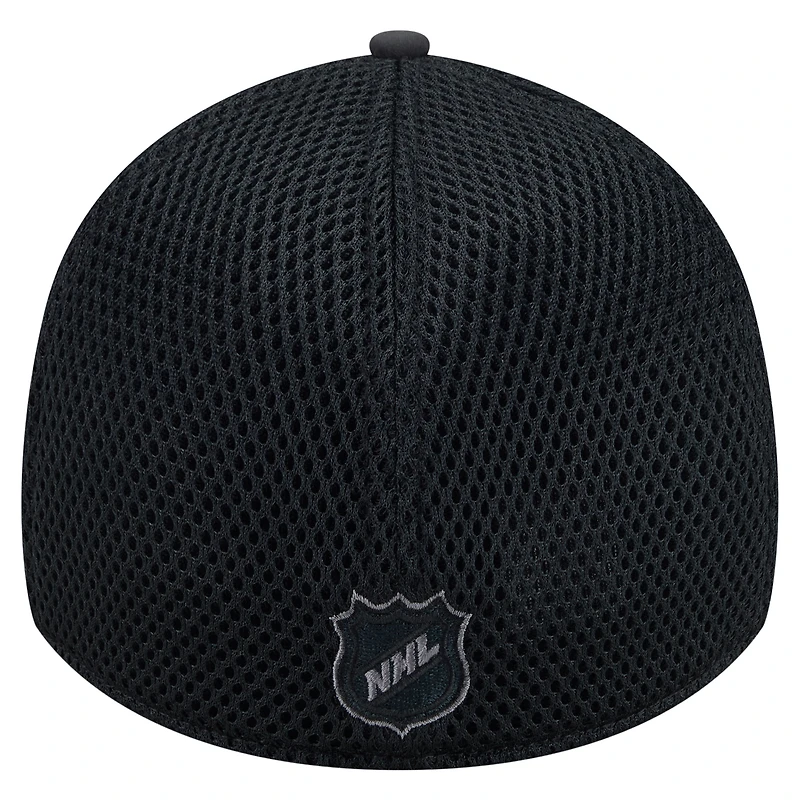 Casquette New Era noire St. Louis Blues Blackout 39THIRTY Flex Fit pour homme