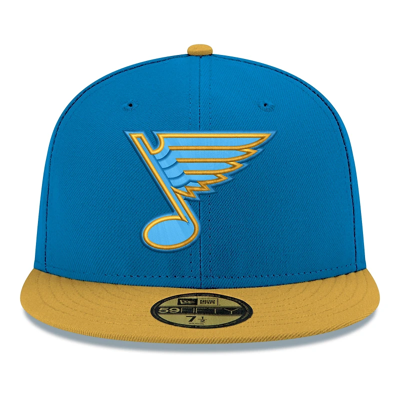 Men's New Era  Blue St. Louis Blues Core Logo Two-Tone 59FIFTY Fitted Hat