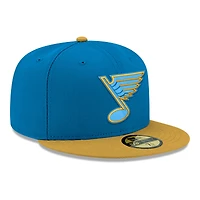Men's New Era  Blue St. Louis Blues Core Logo Two-Tone 59FIFTY Fitted Hat