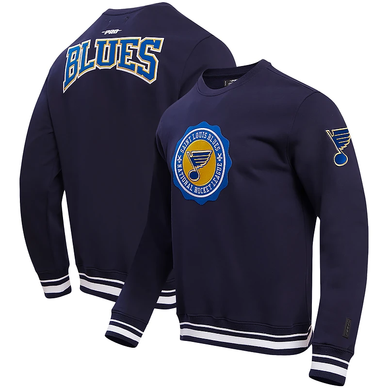 Men's Pro Standard Navy St. Louis Blues Crest Emblem Pullover Sweatshirt