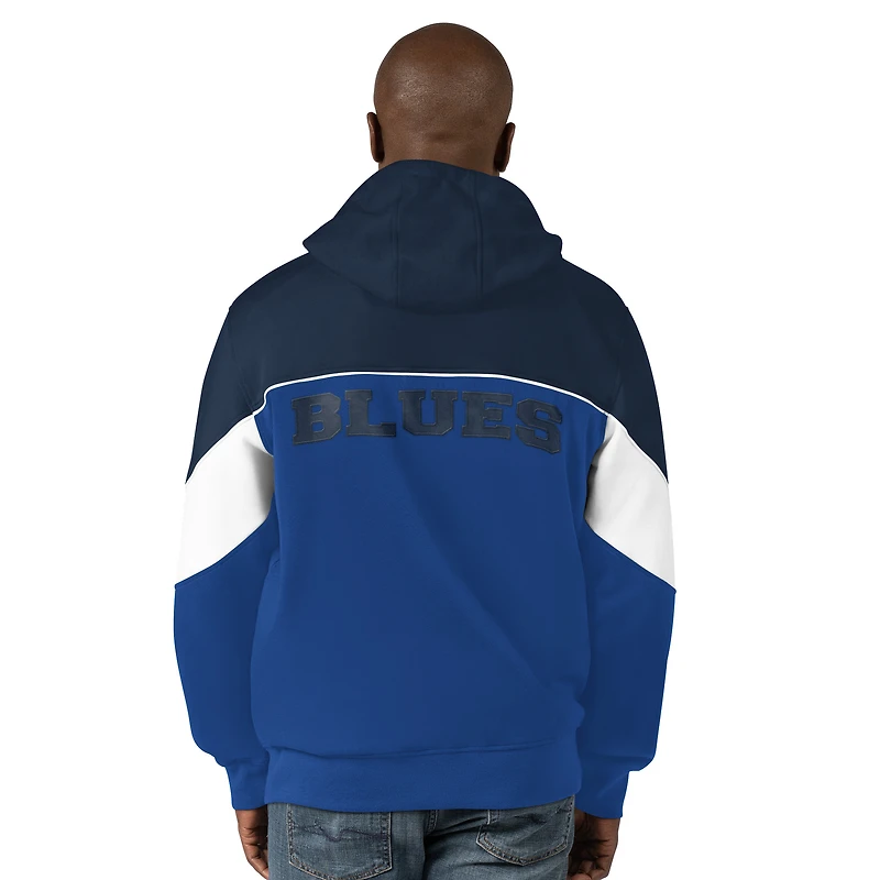 Men's Starter  Blue/Navy St. Louis Blues Power Forward Full-Zip Hoodie