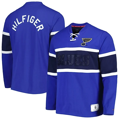 Haut à manches longues lacets Tommy Hilfiger Blues St. Louis Walter pour homme