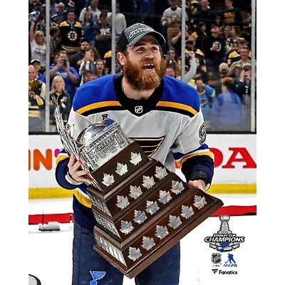 Ryan O'Reilly St. Louis Blues Unsigned 2019 Stanley Cup Champions Raising Conn Smythe Photograph