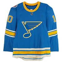 Scottie Upshall St. Louis Blues Practice-Used #10 Blue Reebok Jersey vs. Chicago Blackhawks on January 2, 2017 - NHL Winter Classic - Worn During Warm-Ups