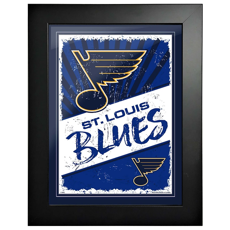 St. Louis Blues - 12'' x 16'' Classic Print Framed Art