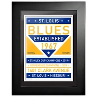 St. Louis Blues - 12'' x 16'' Dual Tone Framed Artwork