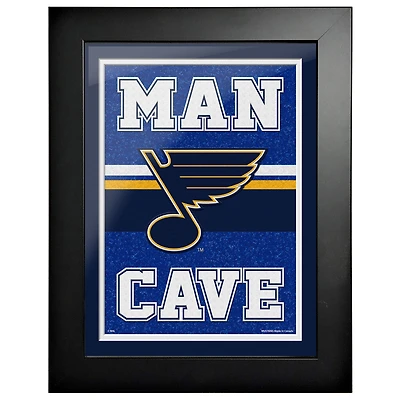 St. Louis Blues - 12'' x 16'' Man Cave Framed Artwork
