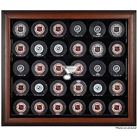 Vitrine de présentation marron pour 30 rondelles des Blues de St. Louis