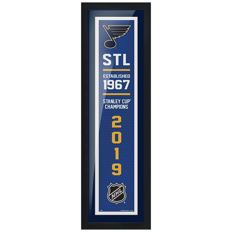 St. Louis Blues - 6'' x 22'' Empire Framed Sign
