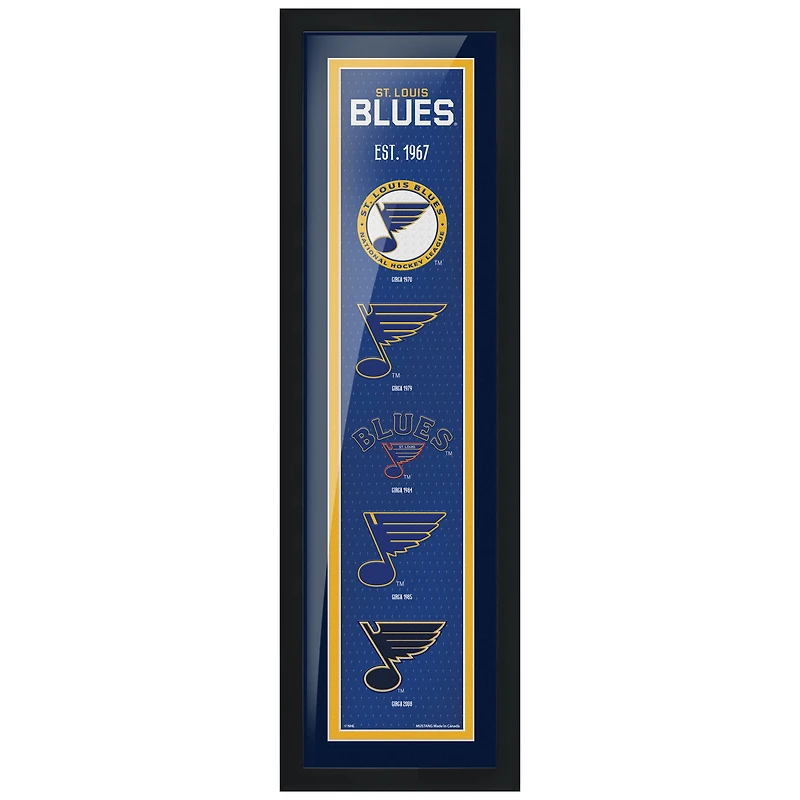 St. Louis Blues - 6'' x 22'' Team Heritage Framed Artwork