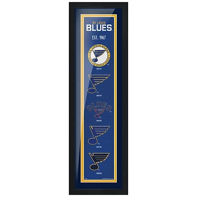 St. Louis Blues - 6'' x 22'' 'uvre d'art encadrée Team Heritage