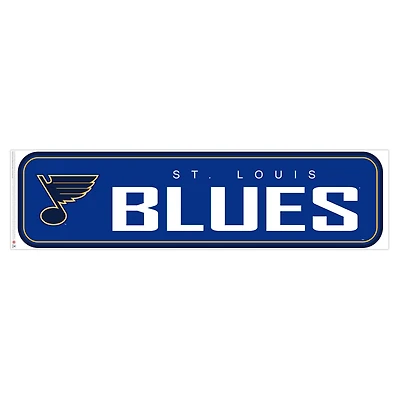 St. Louis Blues - Décalcomanie murale longue conception repositionnable de l'équipe 90'' x 23''